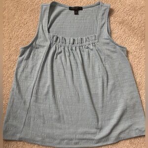 Banana Republic Light Blue Grey Smocked Sleeveless Tank Top XS